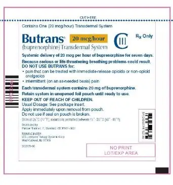 Butrans 20 mcg pouch